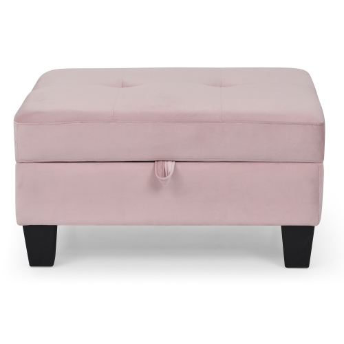 Monaco Pink Tufted Storage Ottoman
