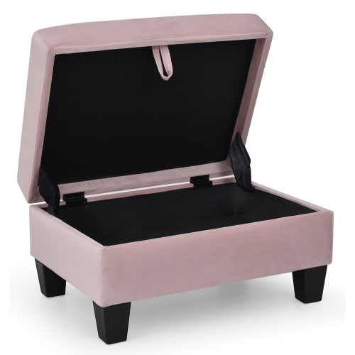Monaco Pink Tufted Storage Ottoman