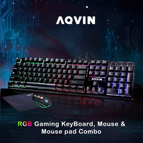 LuminaRings Gaming PC Tower - GTX 1050 Ti, Intel Core i7, 16GB Memory, 256GB SSD, Win 11 Pro, RGB + Keyboard & Mouse by AQVIN - Refurbished condition - Image 7