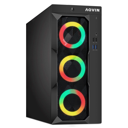 LuminaRings Gaming PC - GTX 1650 4GB, Intel Core i7, 16GB Memory, 512GB SSD, Win 11 Pro, RGB by AQVIN - Refurbished condition - Image 4