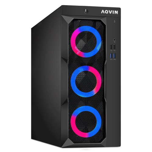 LuminaRings Gaming PC - GTX 1630 4GB, Intel Core i7, 16GB Memory, 512GB SSD, Win 11 Pro, RGB by AQVIN - Refurbished condition - Image 3