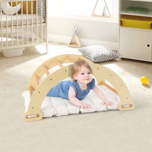 Gymax 2-in-1 Arch Rocker with Soft Cushion Double-Sided Climbing Arch for Toddlers