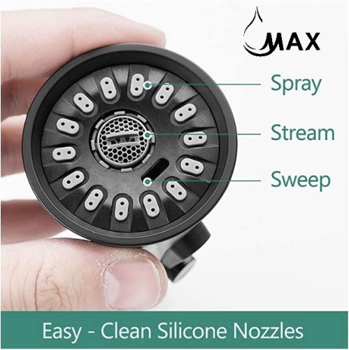 MAX Faucets Smart Touchless Kitchen Faucet Single Handle Pull-Out 18" Sleekly Classic Matte Black Finish