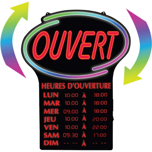 NEWON LED “OUVERT” Sign - French
