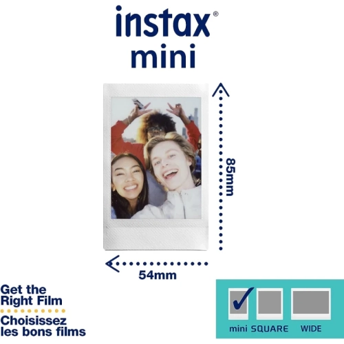 Fujifilm Instax Mini 12 Instant Camera Bundle with Instax Mini Film, White Multi-Pack (60 Exposures) | Portable Compact Camera for Instant Photography