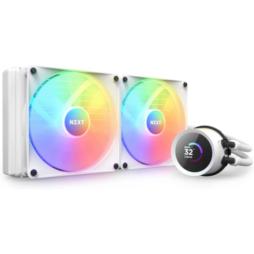 NZXT Kraken 280 RGB 280mm AIO CPU Liquid Cooler, Customizable 1.54" Square LCD, High-Performance Pump - 2 x F140 RGB Core Fans