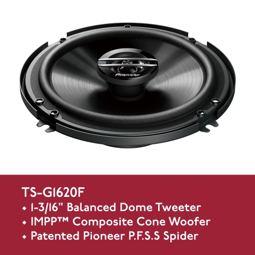 Nouveau haut-parleur coaxial à 2 voies PIOTSG1620F TS-G1620F 6-1/2&nbsp;po 300&nbsp;W Max de Pioneer. / 40&nbsp;W nom