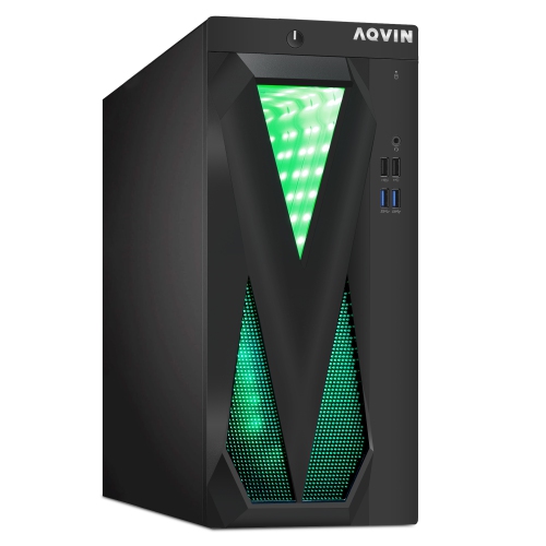 Refurbished - AQVIN InfinityLite RGB Gaming Desktop Computer PC, Intel Core i7 Processor upto 4.0Ghz, 32GB DDR4 RAM 1TB SSD AMD RX550 4GB DDR5 HDMI W