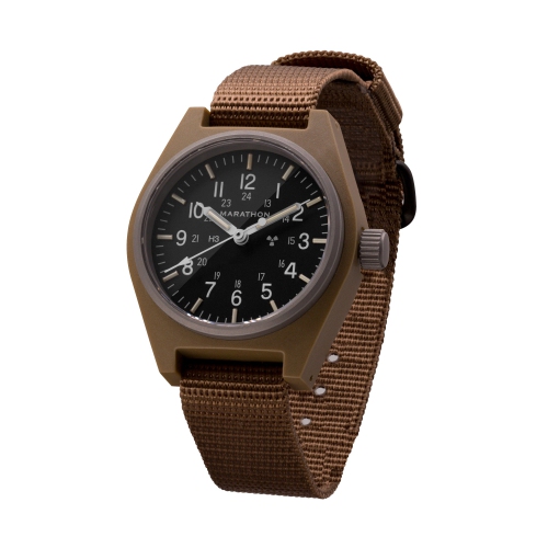 MARATHON- Desert Tan General Purpose Mechanical with Ballistic Nylon Strap 34mm