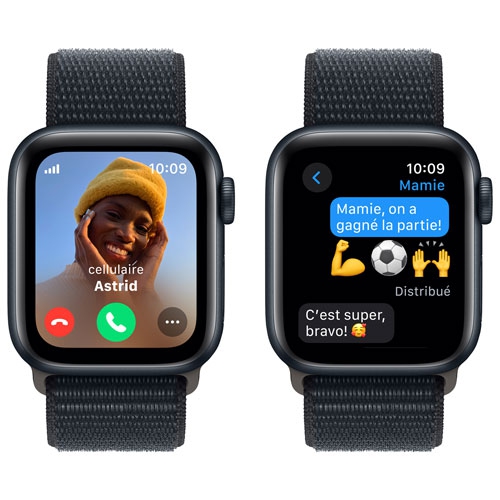 Apple Watch SE (GPS + Cellular) 40mm Midnight Aluminum Case with Midnight Sport Loop by APPLE - Open Box condition - Image 6