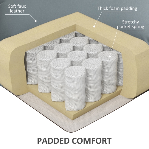 HOMCOM Power Lift Chair for Elderly, PU Leather Upholstered Electric Recliner Chair with Quick Assembly, Remote, Footrest, Side Pockets, Reclining