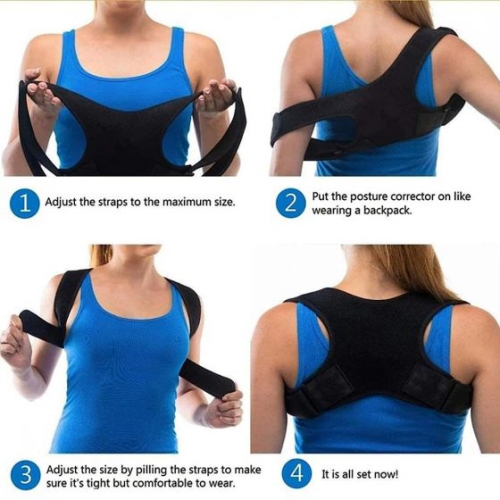 Correcteur de posture à renfort dorsal pour le bas et le haut du dos pour le soulagement de la douleur