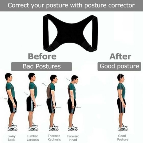 Correcteur de posture à renfort dorsal pour le bas et le haut du dos pour le soulagement de la douleur
