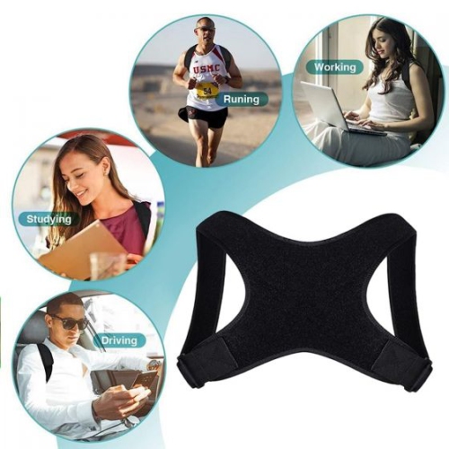 Correcteur de posture à renfort dorsal pour le bas et le haut du dos pour le soulagement de la douleur