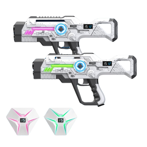 Rechargeable Laser Tag Set for Kids Teens & Adults with Gun & Vest Sensors