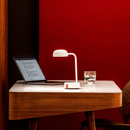 kooduu Fokus Portable LED Table Lamp, Cloudy White