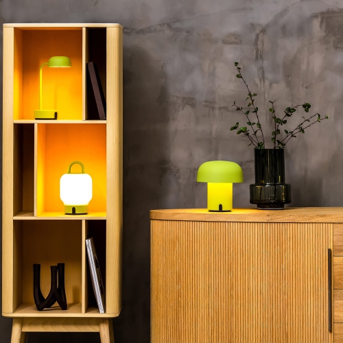 kooduu Fokus Portable LED Table Lamp, Moss