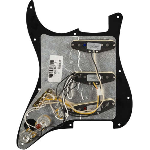 Plaque de protection précâblée Stratocaster SSS Custom Shop Fat 50 de Fender - Noir