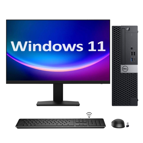 Refurbished - Dell Computer OptiPlex 5060/7060 SFF Desktop PC Intel Core i5 8th Gen up to 4.10 GHz 32GB DDR4 RAM New 1TB NVMe SSD Windows 11 Pro New