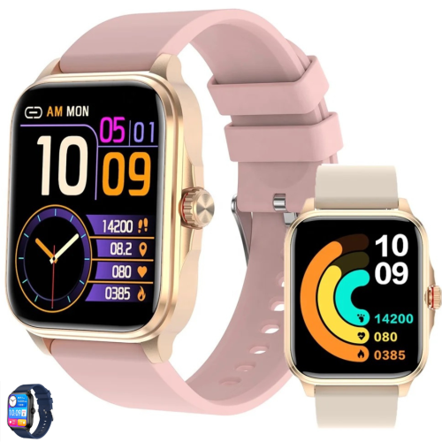 TUTT  Classic T9 Smart Watch 1.91” HD Dial | Pedometer Health And Fitness Tracking | Smartwatch Gift for Women And Men | 2 Straps Rose Steel & Rubber I love that it offers so many features at such an affordable price! It’s also incredibly comfortable to wear