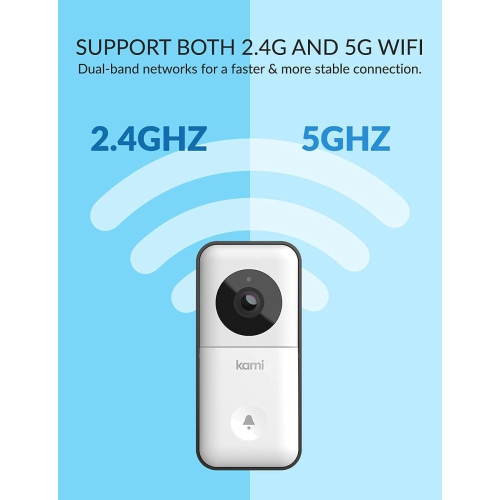 Kami Wireless Smart Video Doorbell Camera Wi-Fi with PIR Motion Detector