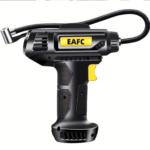 Compresseur d'air portatif sans fil : Pompe de gonflage de pneus sans fil 150 lb/po² avec manomètre et lampe - idéale pour les voitures, les