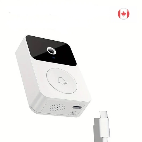 Wireless Intelligent Visual Doorbell Camera - HD Night Vision, WiFi, Rechargeable | Home Security Intercom with Two-Way Calls, Photo, Recording |
