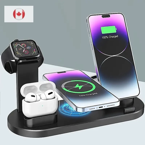 15W Fast Wireless Charger Station for iPhone 6/7/8/X/XS/XR/11/12/13/14 Pro Max & AirPods | Samsung/Xiaomi/Vivo Wireless Charging Pad