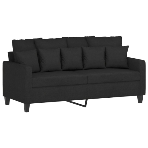 VIDAXL  2-Seater Sofa 140 Cm Fabric In Black