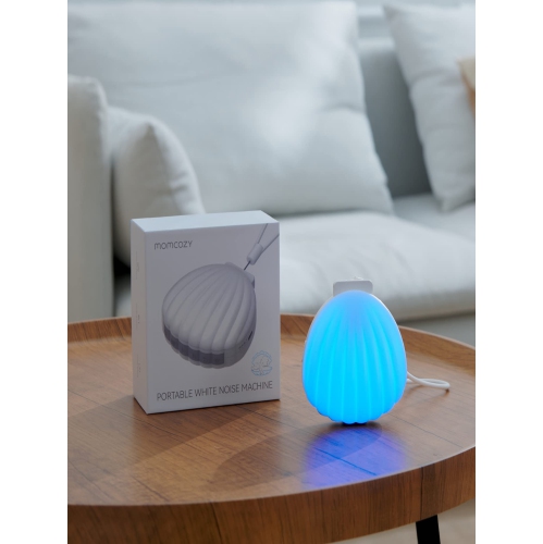 Appareil sonore portatif MomCozy, machine à bruit blanc avec 15 sons apaisants, veilleuse, USB rechargeable