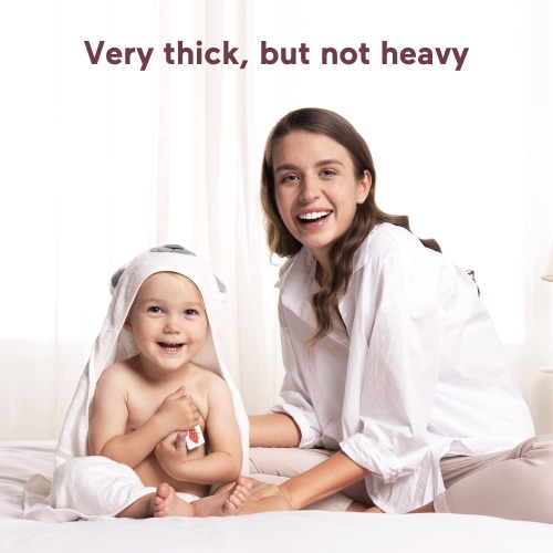 Momcozy Baby Bath Towel Set, Baby Towel with Hood, Baby Bath Glove, Extremely Soft, Breathable