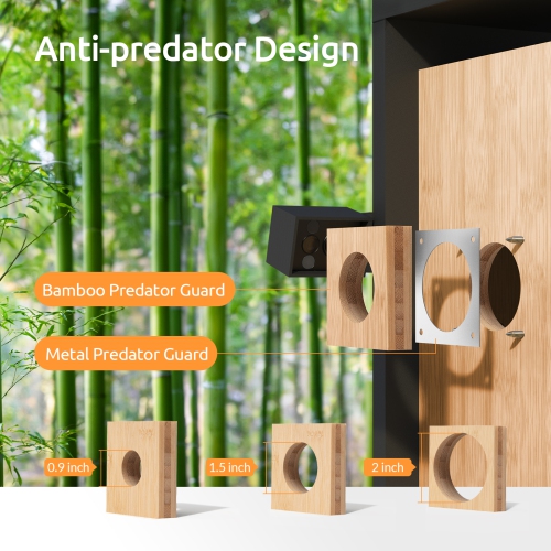 Netvue Birdfy Bird House with Dual Cameras for Bird Nesting and Hatching, Bird Nest Equipped with Temperature & Humidity Sensors