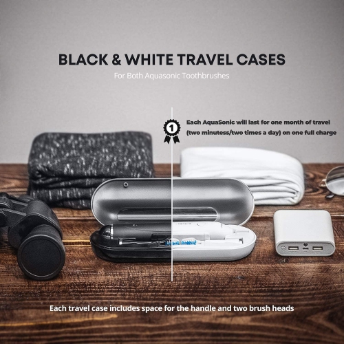 AquaSonic Duo Dual Handle Ultra Whitening 40,000 VPM Wireless Charging Electric Toothbrushes.