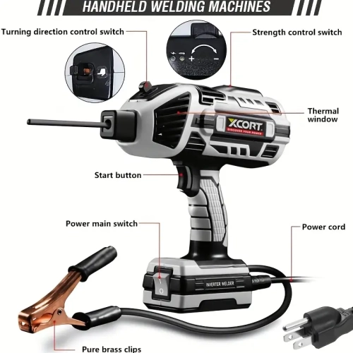 "Portable 110V Handheld Stick ARC Welder - IGBT Inverter for 3/32"-1/8" Wire Rod | Electric Welder Machine Kit