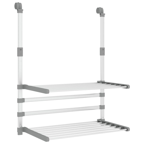 vidaXL Drying Rack for Balcony 54x25x42 cm Aluminium