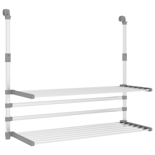 vidaXL Drying Rack for Balcony 89x25x(60-95) cm Aluminium