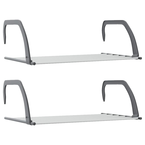 VIDAXL  Drying Racks 2 PCs 53X33X18 Cm Aluminium