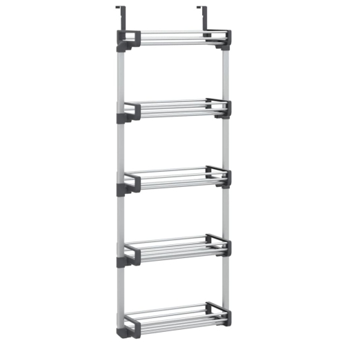vidaXL Door Organiser with 5 Shelves 52x20x135 cm Aluminium