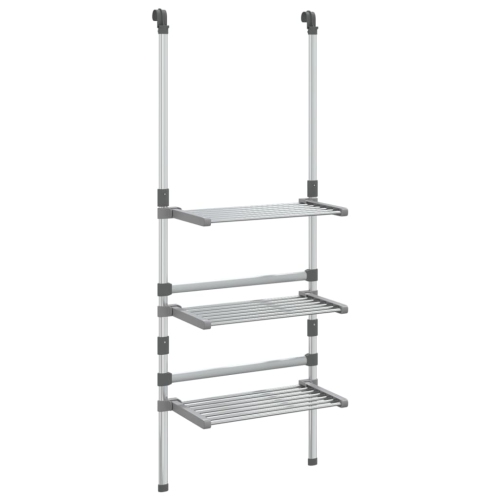 VIDAXL  3-Tier Hanging Laundry Drying Rack Aluminium