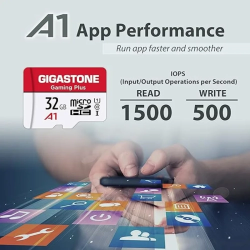 Gigastone 32GB Micro SD Card with Adapter - U1 C10 Class 10 | Full HD Available | 90MB/s Micro SDHC UHS-I Memory Card
