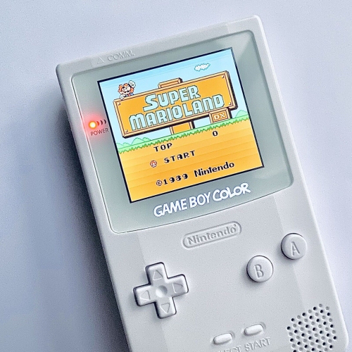 AUTHENTIC REFURBISHED EXCELLENT GAME BOY COLOR CUSTOM BACKLIGHT LCD IPS AND RECHARGEABLE BATTERY