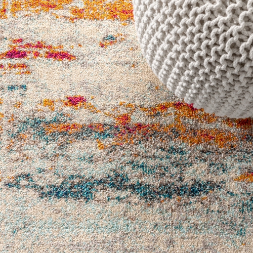 Contemporary Pop Modern Abstract Brushstroke Area Rug