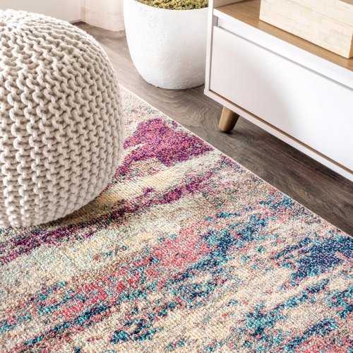 Tapis moderne contemporain Pop Brushstroke abstrait