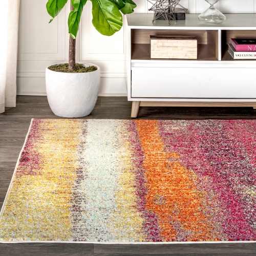 Style contemporain Pop moderne, Carpette Abstract Vintage