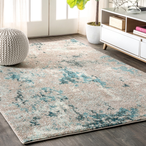 Contemporary Pop Modern Abstract Vintage Faded Area Rug