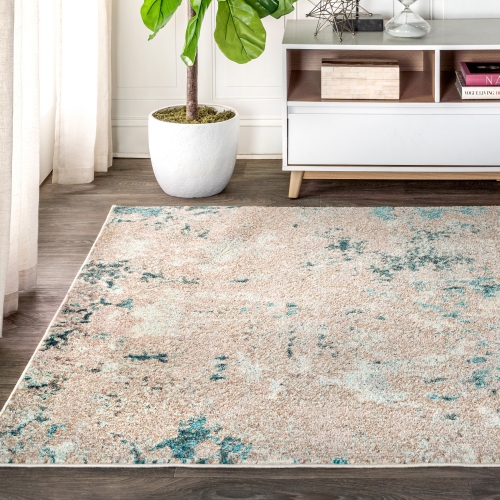 Contemporary Pop Modern Abstract Vintage Faded Area Rug