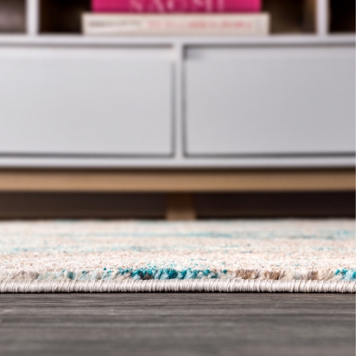 Contemporary Pop Modern Abstract Vintage Faded Area Rug