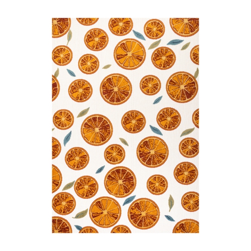 Image 1 of 10.. Aranciata Citrus Slice High-Low Indoor/Outdoor Area Rug