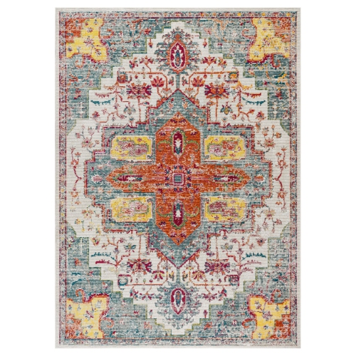 Image 1 of 10.. Zafra Vintage Medallion Area Rug