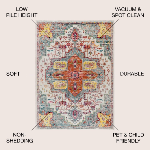 Tapis d'appoint Zafra Vintage Medallion